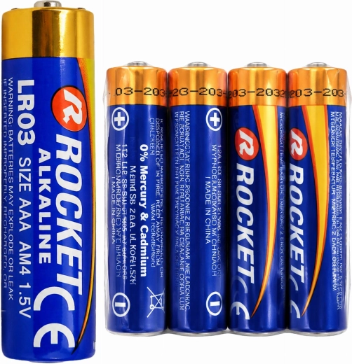 Alkalne baterije Rocket AAA LR03 1,5 V - 4 kosi