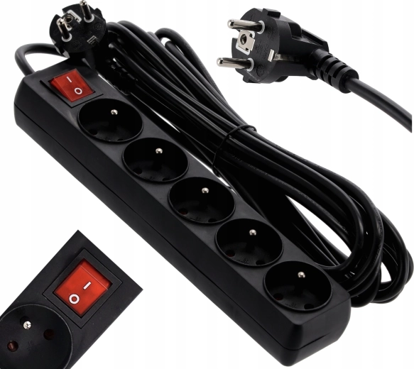 Pet Schuko vtičnic za več naprav