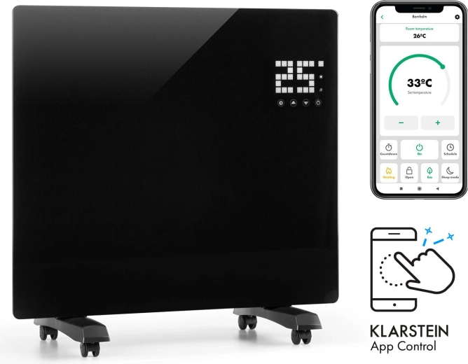 Klarstein Bornholm Single Smart konvektor 1000 W, črn