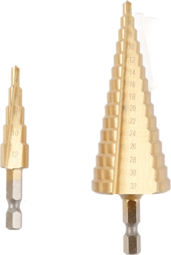 Komplet stopničastih svedrov za kovino 4–32 mm, 2 kosa
