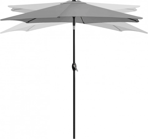 Zložljiv vrtni balkonski dežnik 210 cm siv