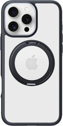 Ovitka z magnetnim stojalom TORRAS Ostand R Fusion za iPhone 16 Pro Max – črna