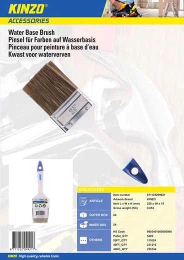 Ploski čopič Kinzo 60 mm