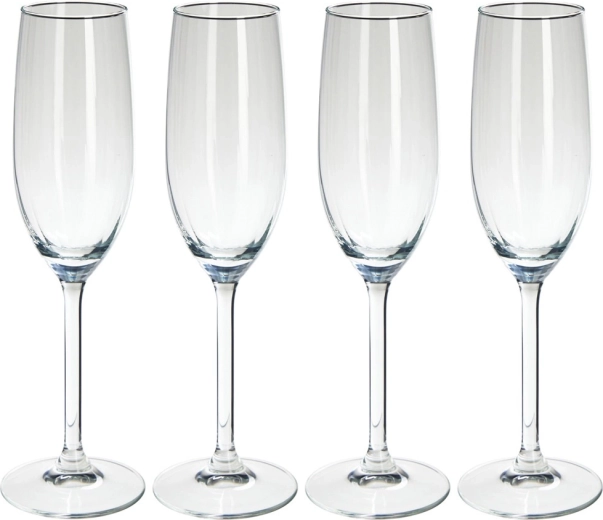 Steklene kozarce za šampanjec 210 ml, set 4 kosov
