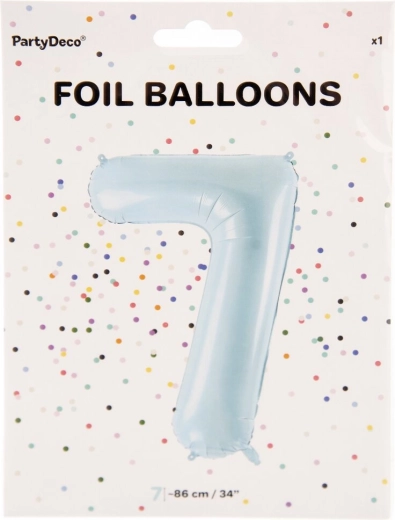 Foil balloon number 7 86 cm – Blue