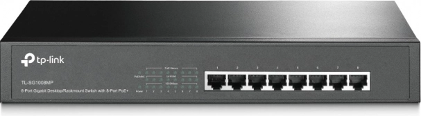 TP-Link TL-SG1008MP gigabitno 8‑vratno PoE+ stikalo za namizje in omaro