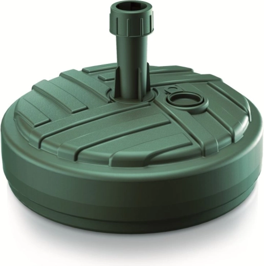 Podstavek za sončnik 39 cm – zeleni plastični stoj z možnostjo polnjenja