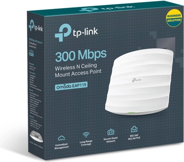 Brezžična stropna dostopna točka N300 s PoE TP-Link Omada EAP115