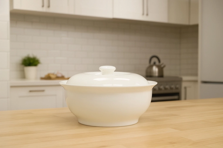 Porcelanasta skleda s pokrovom 1,5 l