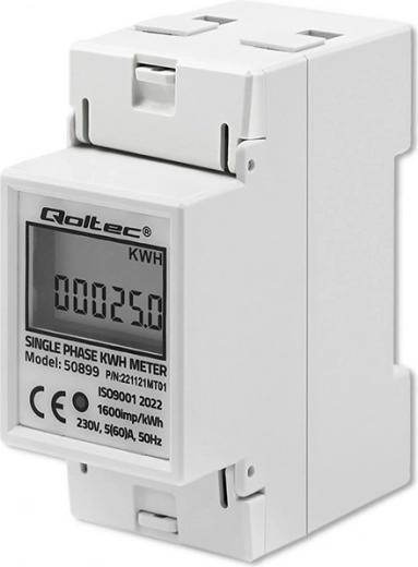 Enofazni elektronski merilnik porabe energije na DIN letvico