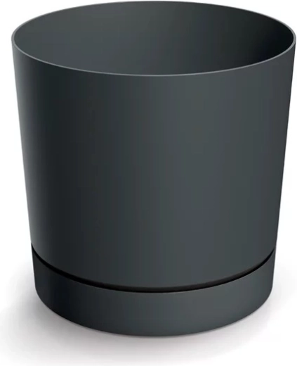 Cvetlični lonec s podstavkom TUBO P 58 cm temno siv