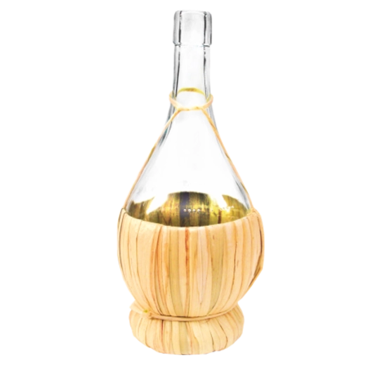 Steklena buteljka Fiasco 2 l v slamnatem košku Chomik