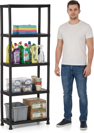 Pet trdnih polic z nosilnostjo 25 kg