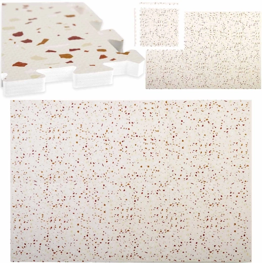 Ricokids terrazzo foam puzzle mat 175 × 118 cm - 6 pcs