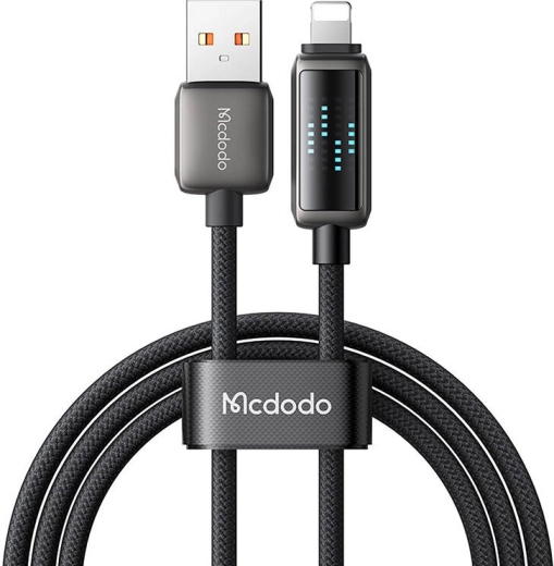 Mcdodo USB-A na Lightning kabel z LED zaslonom, dolžine 1,2 m