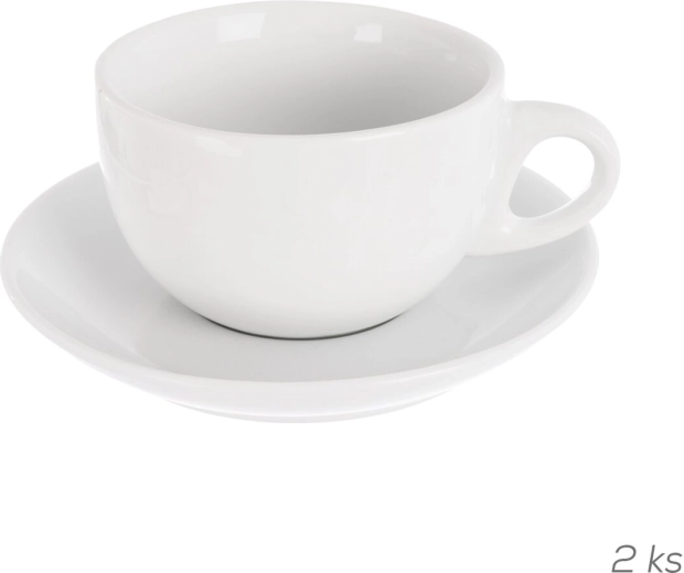 Porcelanasta jumbo skodelica s podstavkom Mona, 2 kosa