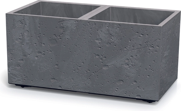 Saksija Sierra Case z betonskim učinkom 77 cm marengo