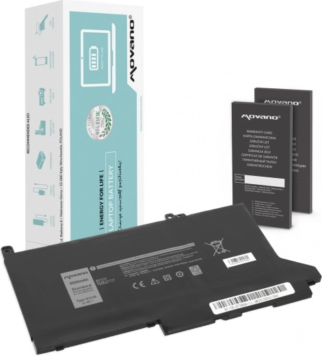 Movano baterija za Dell Latitude 7280/7290/7380/7390/7480/7490 (11,4 V, 3000 mAh, 34 Wh)