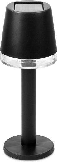 Črna solarna namizna LED-svetilka 21,5 cm