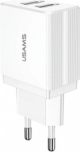 Omrežni polnilec USB 2 vhoda Bel