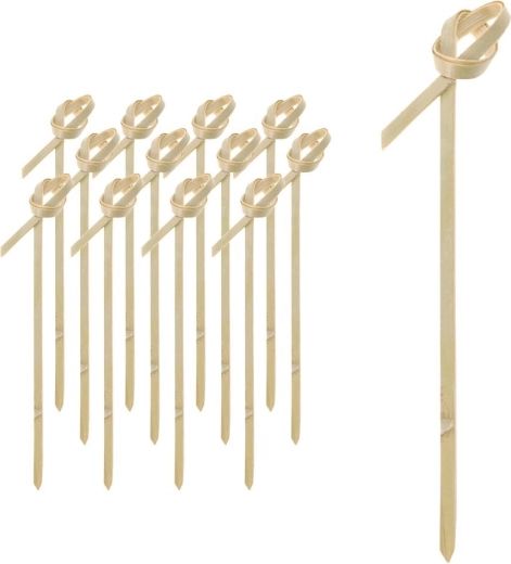 Bambusove zabice s vozlom 9 cm, 50 kos