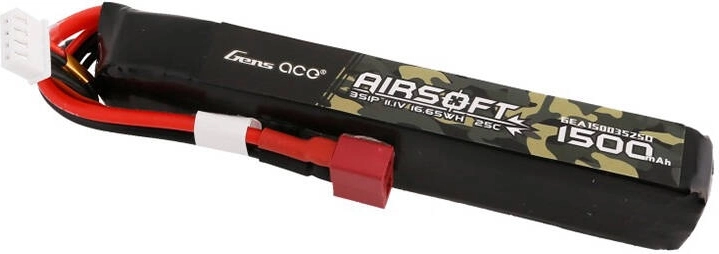 Gens Ace airsoft baterija 1500 mAh 11,1 V LiPo s T-konektorjem