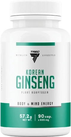 Trec korejski ginseng – izvleček Panax ginseng, 90 kapsul