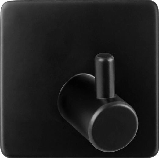 Samolepilni kovinski obešalnik 4,5 × 4,5 × 2,03 cm – črn