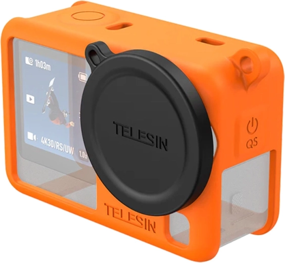 Telesin silikonski zaščitni ovitek za DJI Osmo Action 6 – oranžen