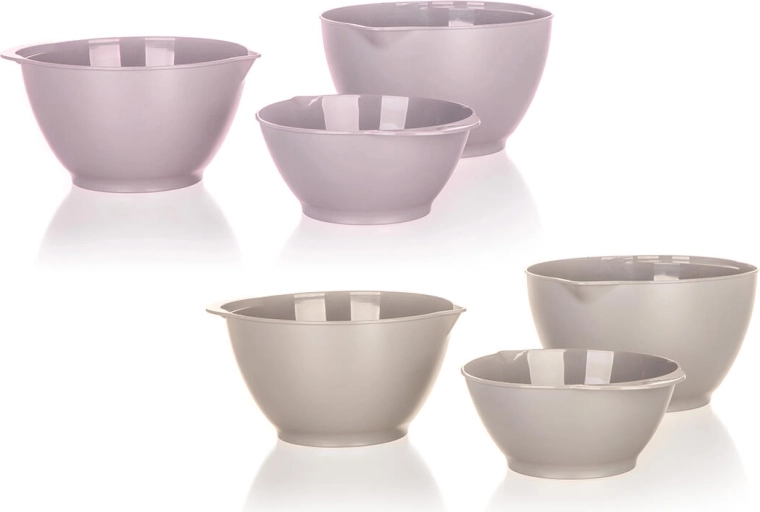 Komplet posod za stepanje 3 deli plastika mix barv 1–3 l