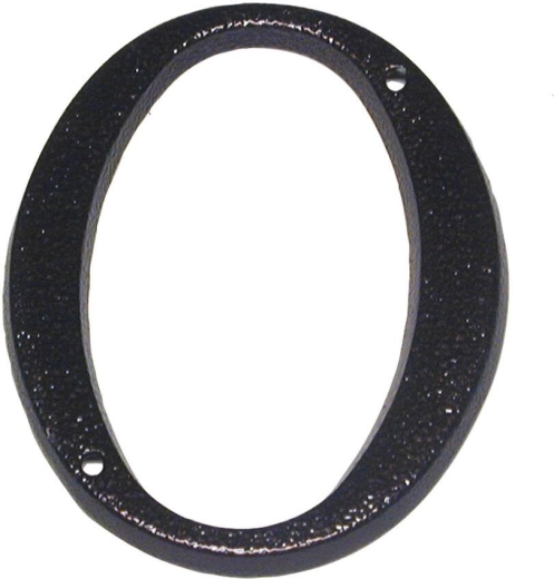 Hišna številka 0 rjava, cinkova zlitina, višina 117 mm