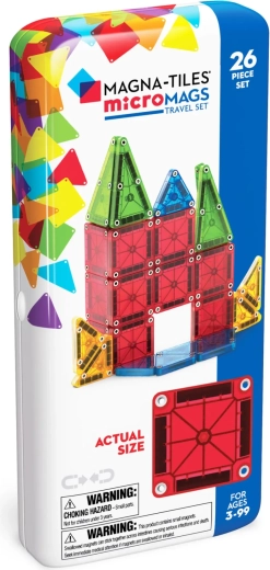 Magna-tiles magnetna gradbena igrača microMAGS potovalni set 26 kosov