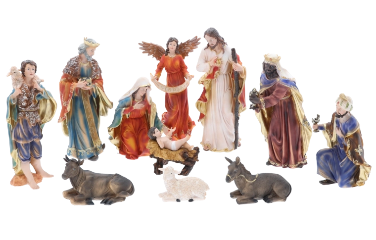 Christmas nativity set – set of 11 polyresin figurines up to 46 cm