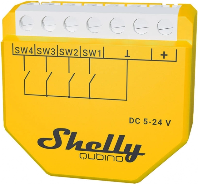 Shelly Qubino Wave i4 DC krmilnik scen Z‑Wave (5–24 V DC)