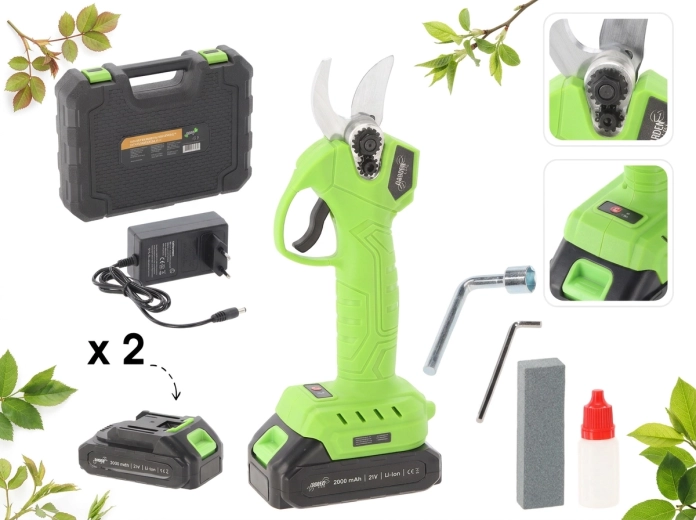 Akumulatorske vrtne škarje 30 mm, 600 W, 21 V