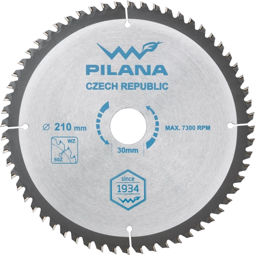 Krožna žaga PILANA 210 mm, 60 zob, WZ za les