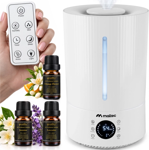 Ultrasonic air humidifier with ionization and aromatherapy 5 l
