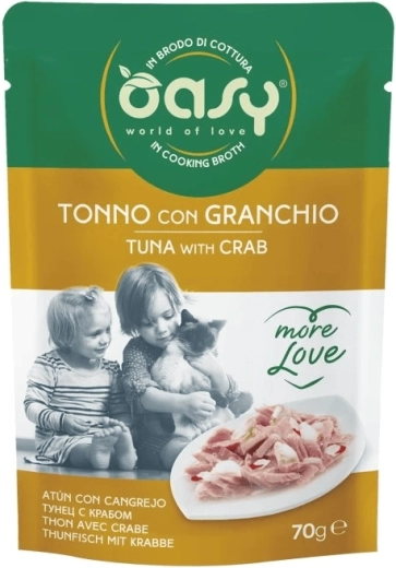 Oasy More Love vrečka za mačke tuna s krabom 70 g