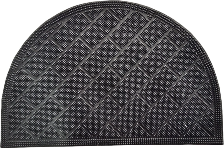 Gumijasta polkrožna predpražnik 40 × 60 cm črna