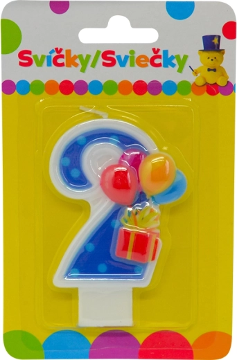 Rojstnodnevna svečka z baloni številka 2
