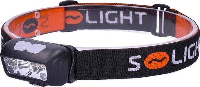 Solight polnilna LED naglavna svetilka 150 + 100 lm z belo in rdečo svetlobo