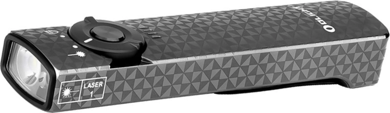 Olight Arkfeld Pinwheel Gunmetal Grey žepna svetilka z zelenim laserjem