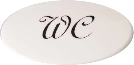 Vrata oznaka WC za komplet, bel plast