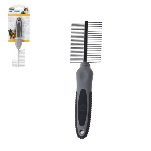 Dvostranski glavnik za pse in mačke 19 × 5 cm