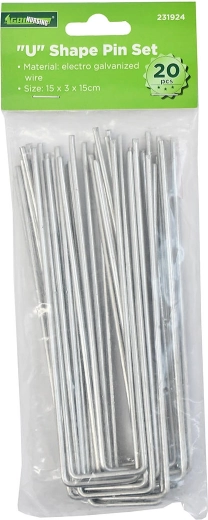 U-klin za agrotextil 15 × 3 × 15 cm, pocinkan (20 kos)