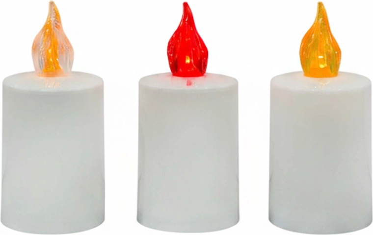 Nagrobna LED-sveča s toplo belo svetlobo - 1 kos