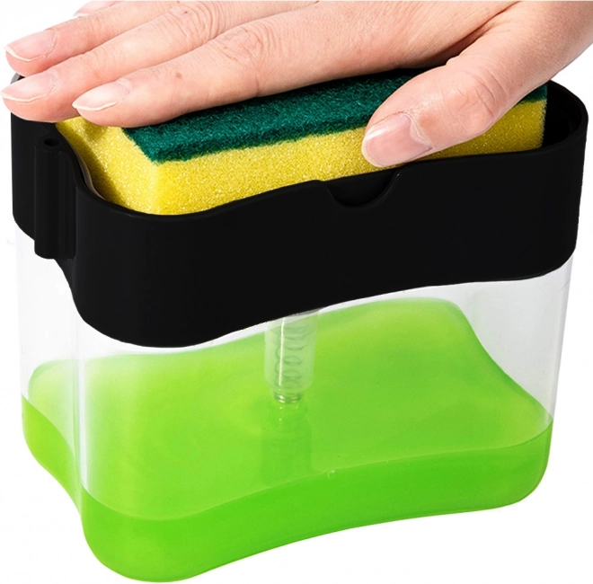 Dozator tekočega mila in detergenta z držalom za gobico 600 ml