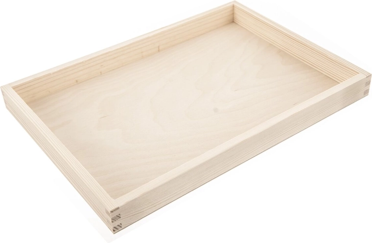 Lesen servirni pladenj bež 35 × 25 cm