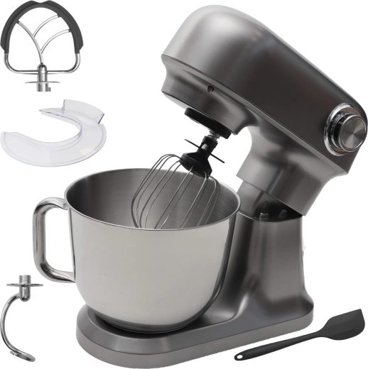 Bauerkraft planetary stand mixer with 5 L stainless steel bowl, 1500 W, black