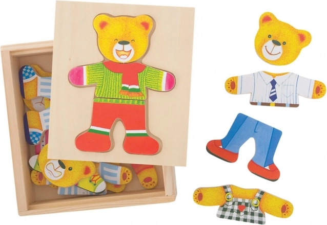 Obleka sestavljanka medvedka Bigjigs Toys